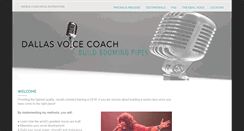 Desktop Screenshot of dallasvoicecoach.com