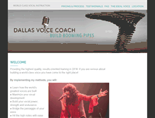 Tablet Screenshot of dallasvoicecoach.com
